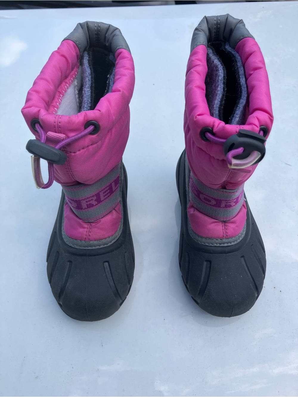 Sorel Kids Pink and Black Snow Boots
